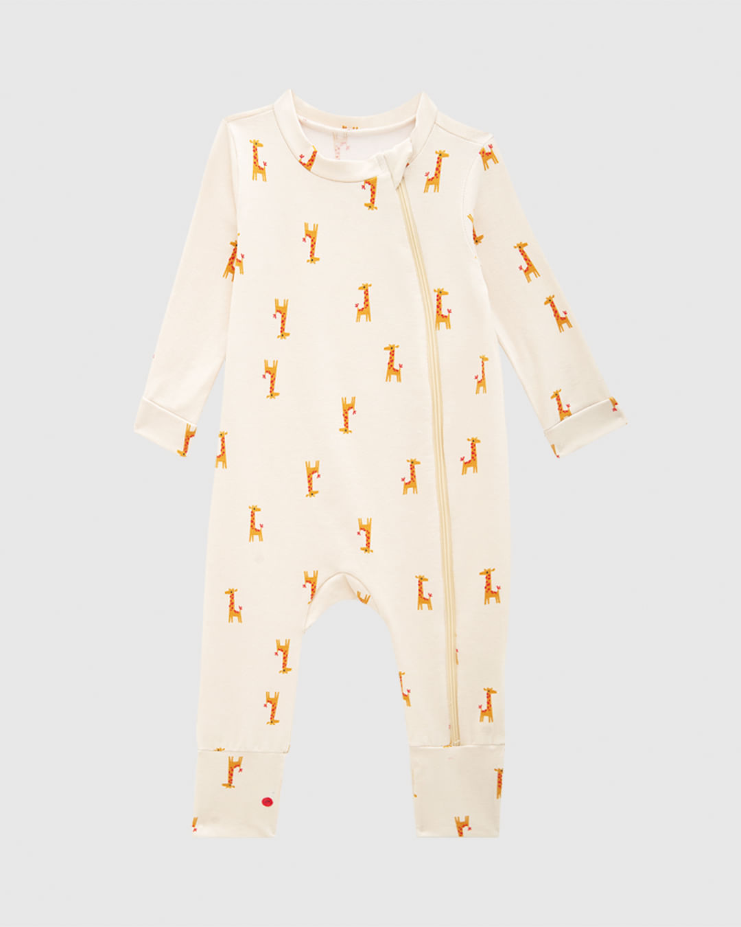 Macacão Bebê Unissex Pezinho Estampado Zíper Frontal Em Algodão Malwee Kids - Imagem 6