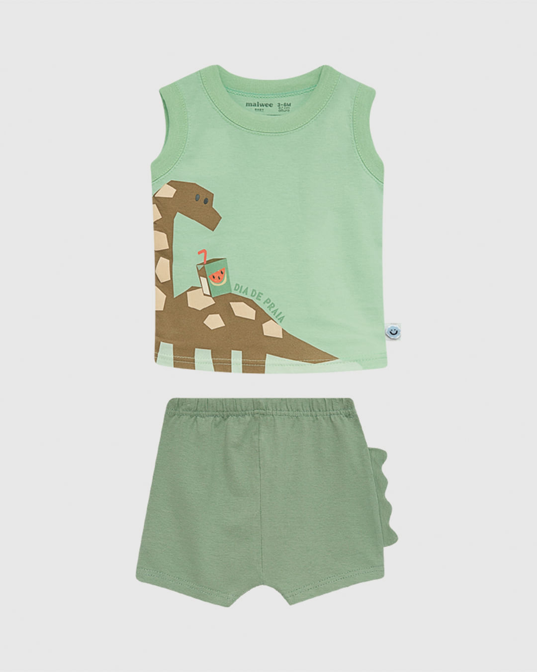 Conjunto Bebê Menino Bermuda Aplique Interativo Em Algodão Malwee Kids - Imagem 5