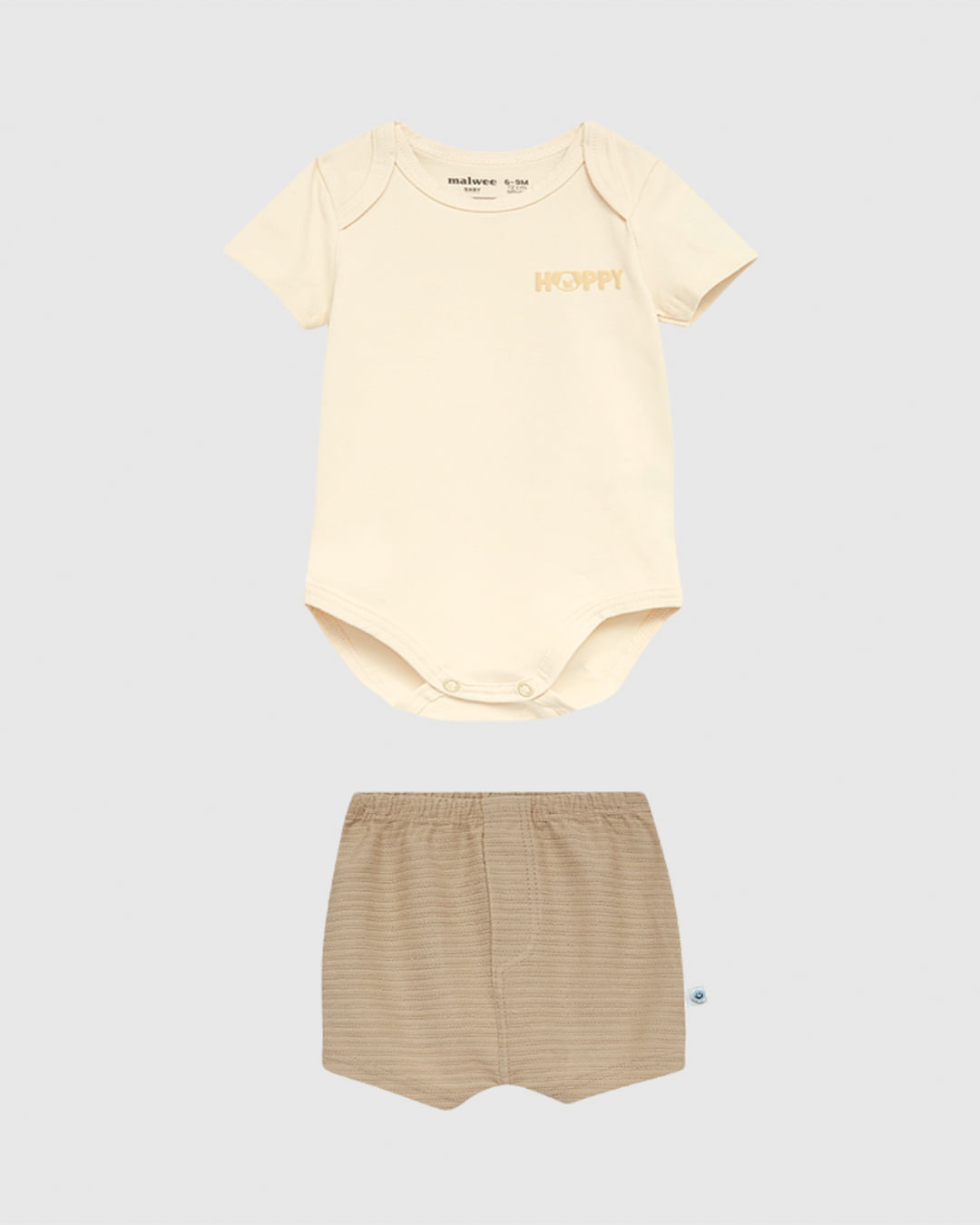 Conjunto Bebê Menino Body Tradicional Estampa Happy em Algodão Malwee Kids