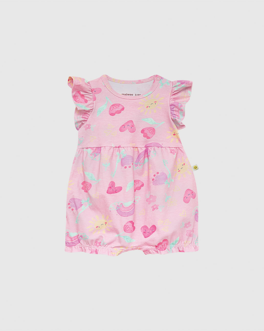 Macaquinho Bebê Menina Estampa Digital Em Algodão Malwee Kids - Imagem 6