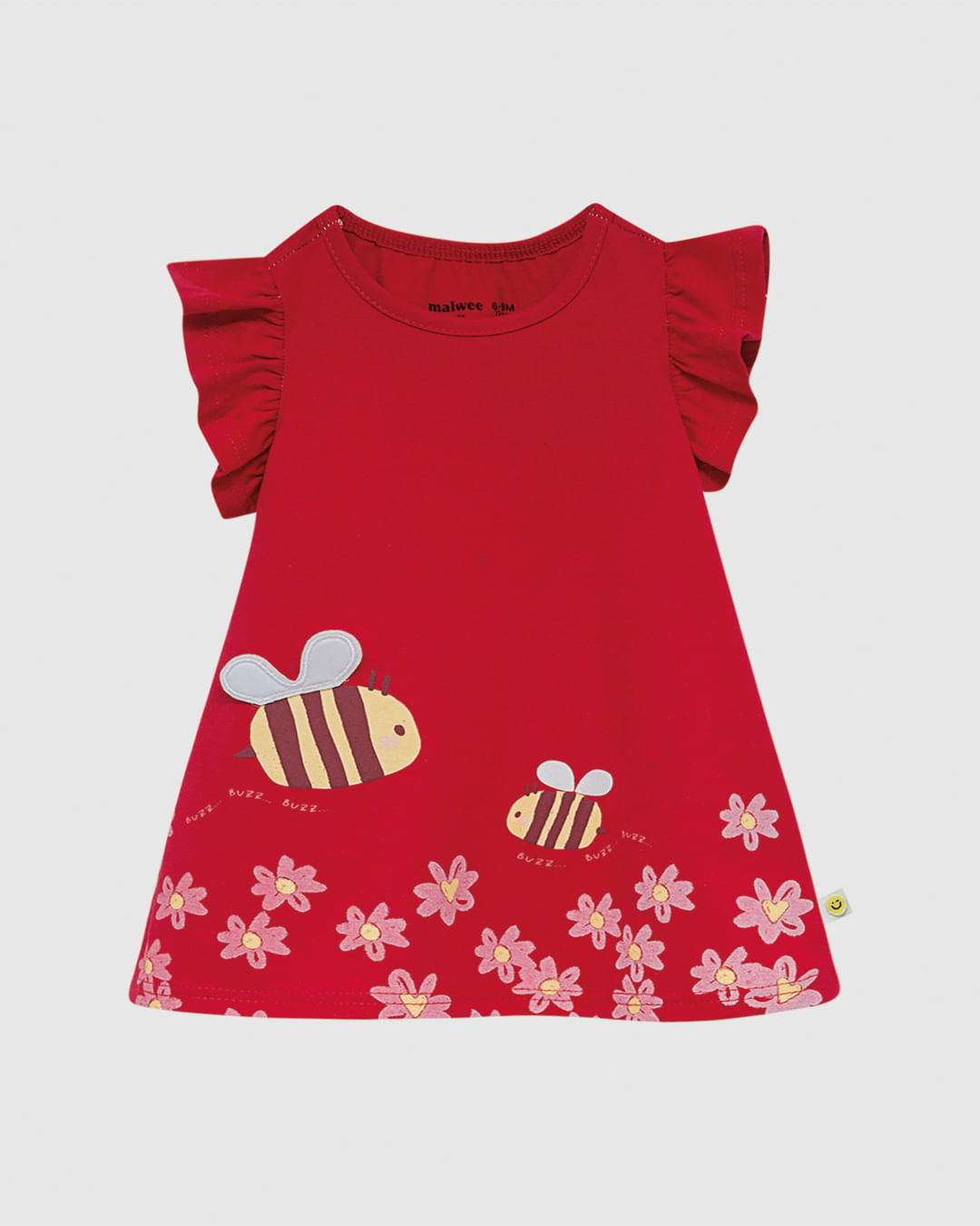 Vestido Infantil Estampa Com Aplique Interativo Em Algodão Malwee Kids - Imagem 4