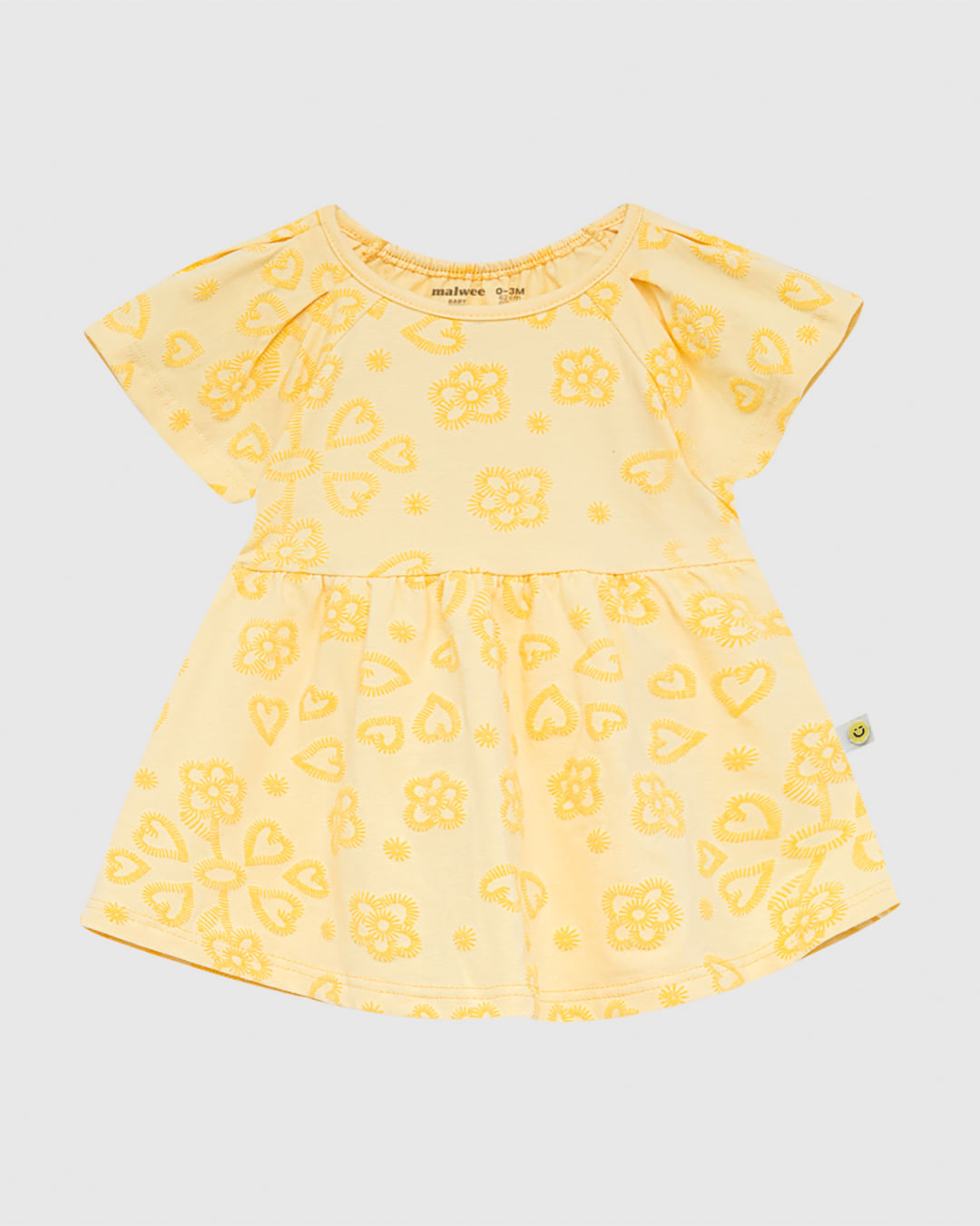 Vestido Infantil Rodado Estampa Com Bordados Em Algodão Malwee Kids - Imagem 6