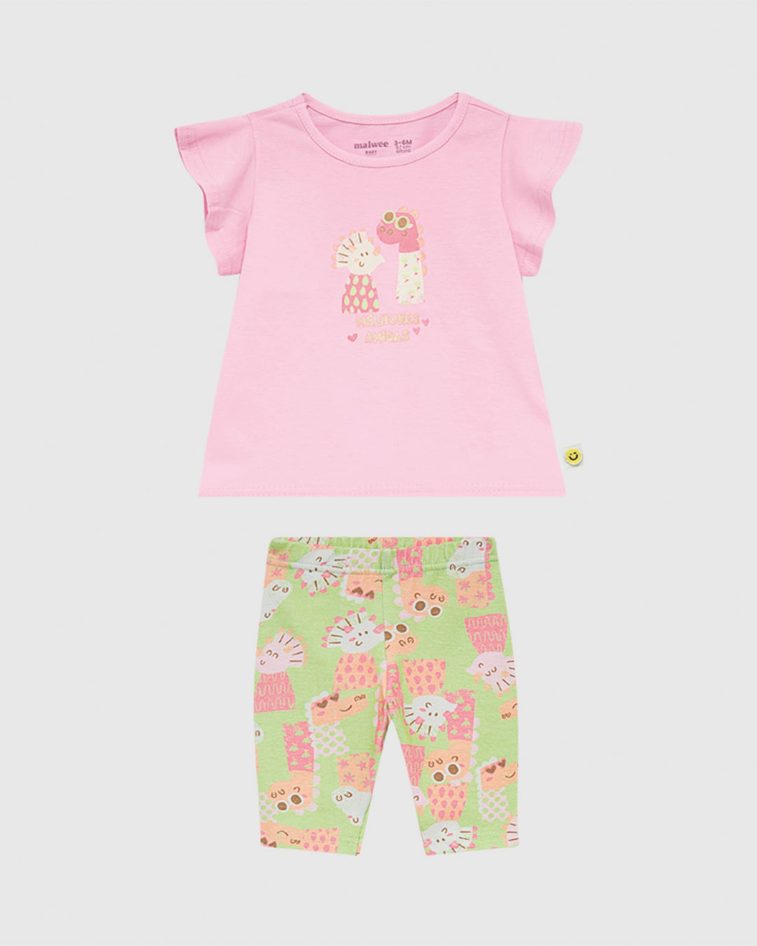 Conjunto Bebê Menina Estampa Glitter Melhores Amigas Em Algodão Malwee Kids - Imagem 5