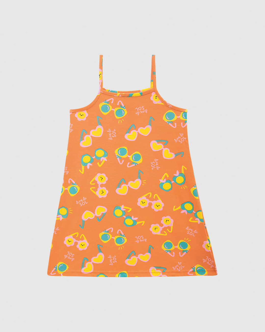 Vestido Infantil Amplo Estampa Digital Em Algodão Malwee Kids