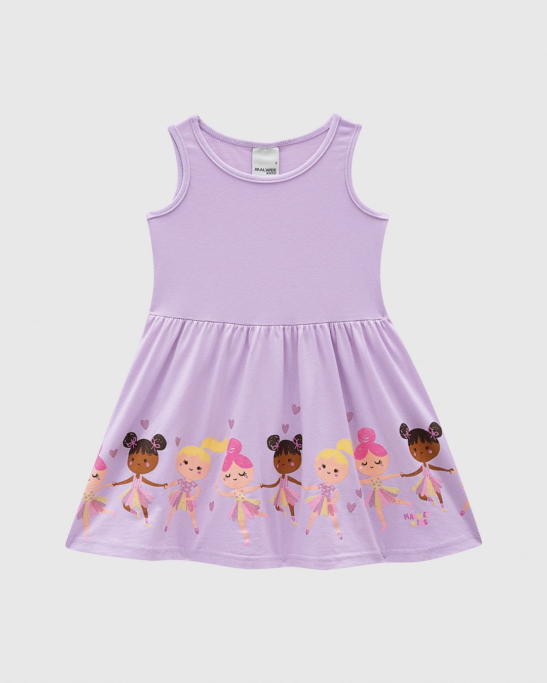 Vestido Infantil Rodado Saia Estampada Em Algodão Malwee Kids - Imagem 4