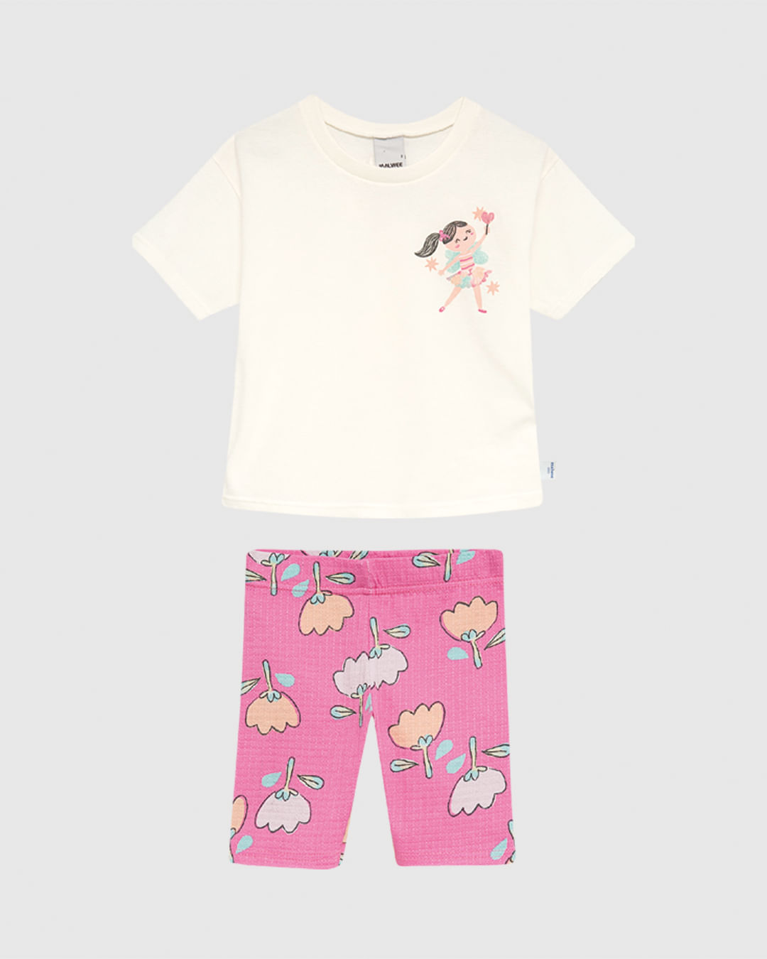 Conjunto Infantil Menina Blusa Estampa Frente E Costas Em Algodão Malwee Kids - Imagem 2