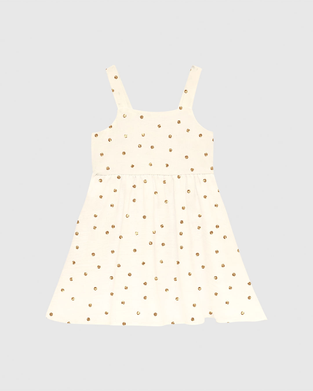 Vestido Infantil Estampa Poá Detalhe Metalizado Tecido Jacquard Malwee Kids - Imagem 3