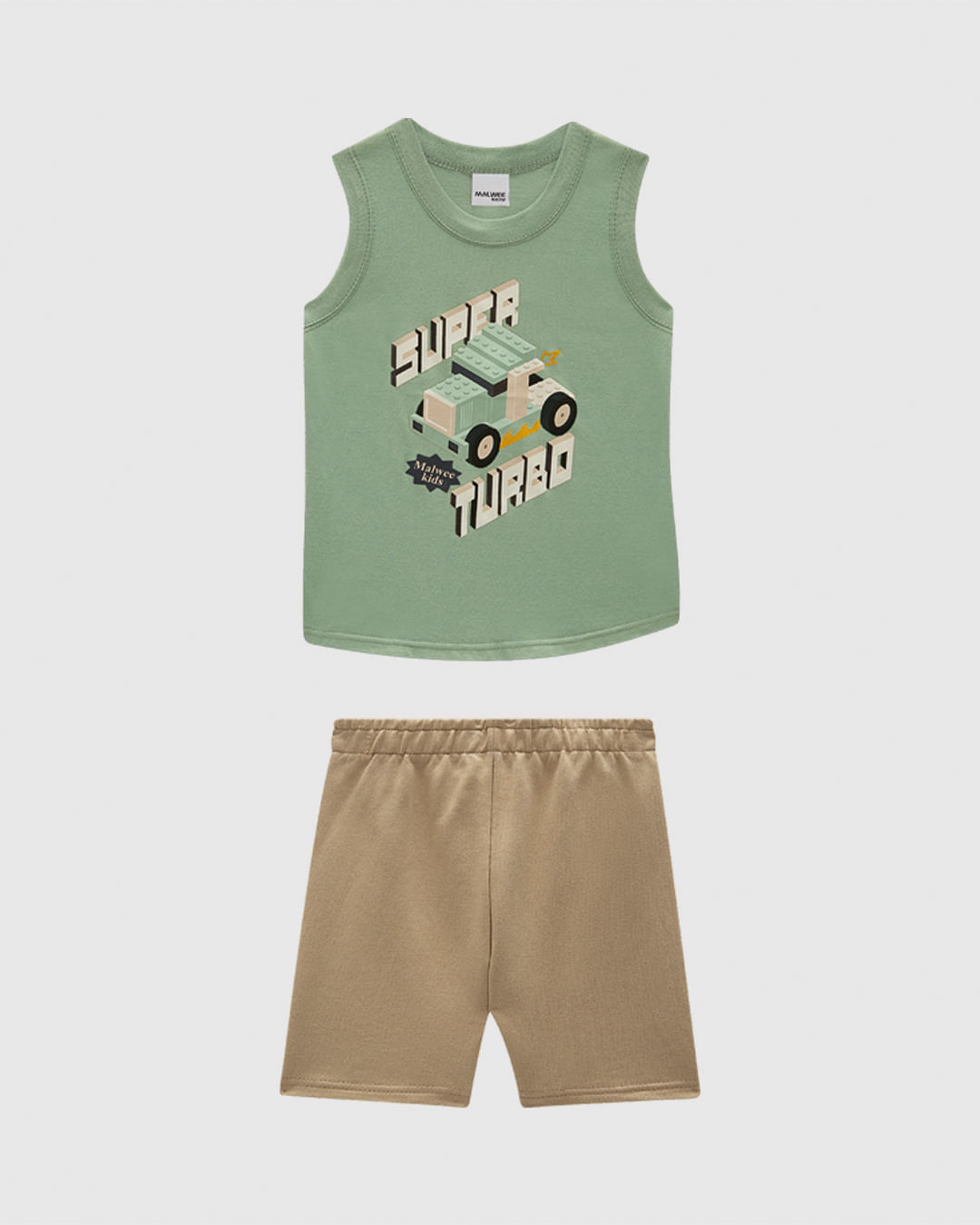 Conjunto Infantil Menino Regata Estampa Divertida Em Algodão Malwee Kids - Imagem 2