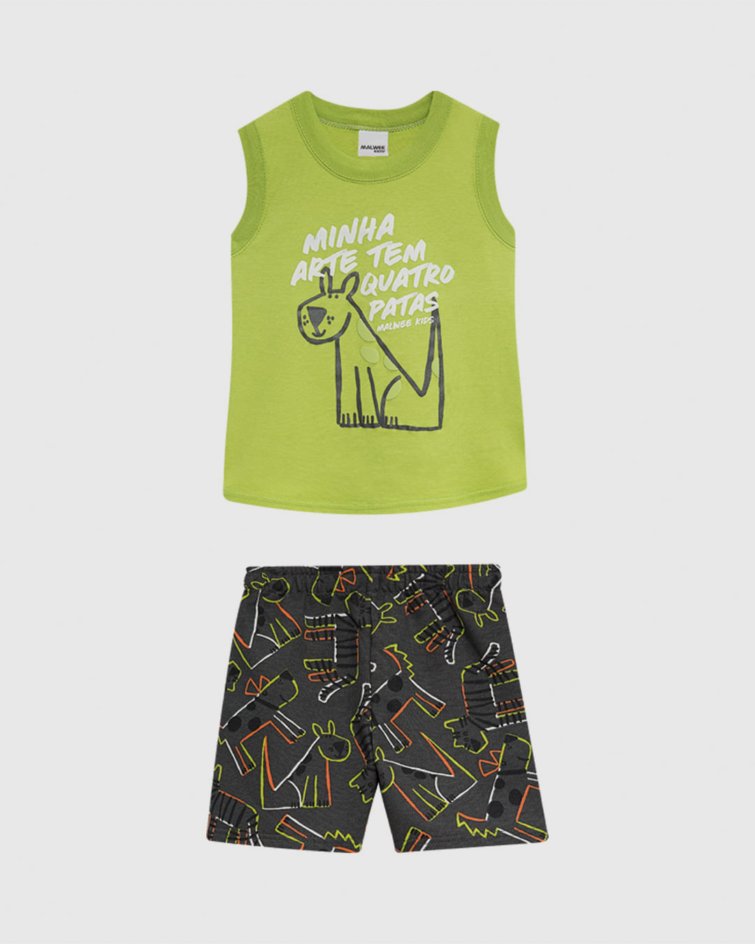 Conjunto Infantil Menino Minha Arte Tem Quatro Patas Em Algodão Malwee Kids