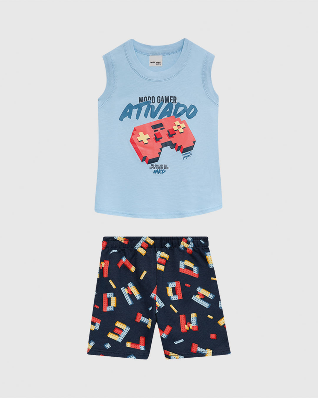 Conjunto Infantil Menino Modo Gamer Ativado Em Algodão Malwee Kids - Imagem 6