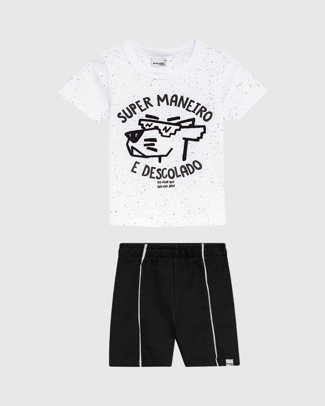 Conjunto Infantil Menino Super Maneiro E Descolado Malha Botonê Malwee Kids