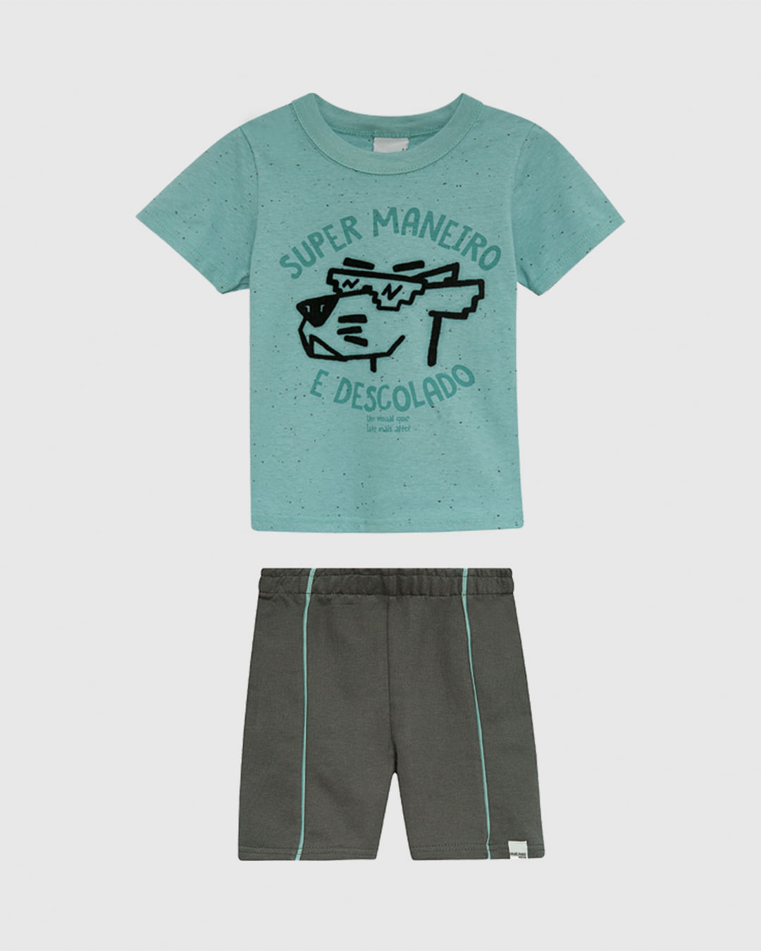 Conjunto Infantil Menino Super Maneiro E Descolado Malha Botonê Malwee Kids - Imagem 2