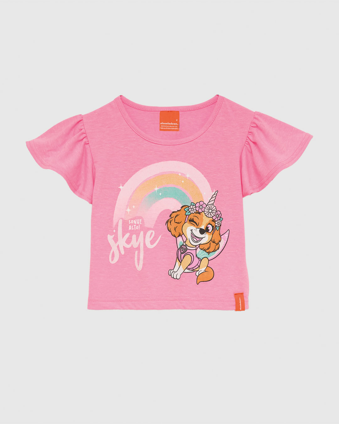 Blusa Infantil Menina Box Estampa Glitter Patrulha Canina Malwee Kids - Imagem 2