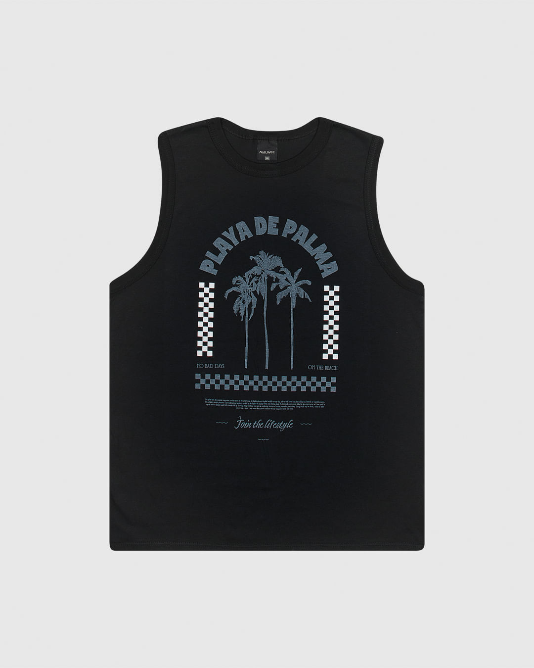 Regata Menino Alça Larga E Estampa Frontal Em Algodão Malwee Kids - Imagem 2