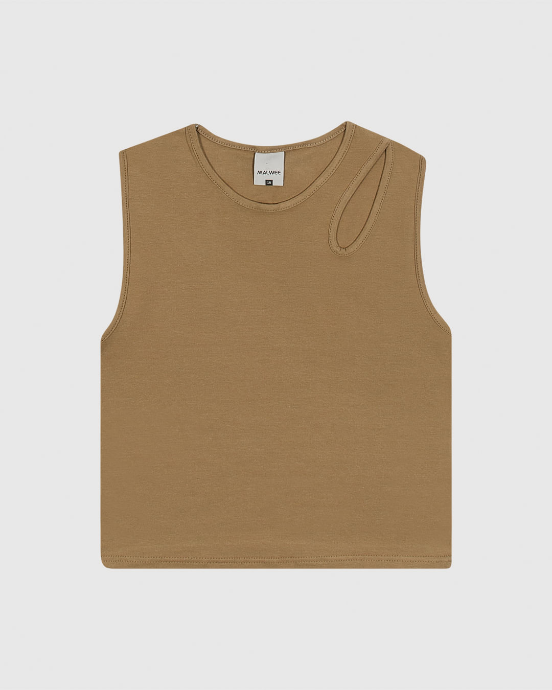 Regata Infantil Menina Cropped Detalhe Ombro Vazado em Algodão Malwee Kids
