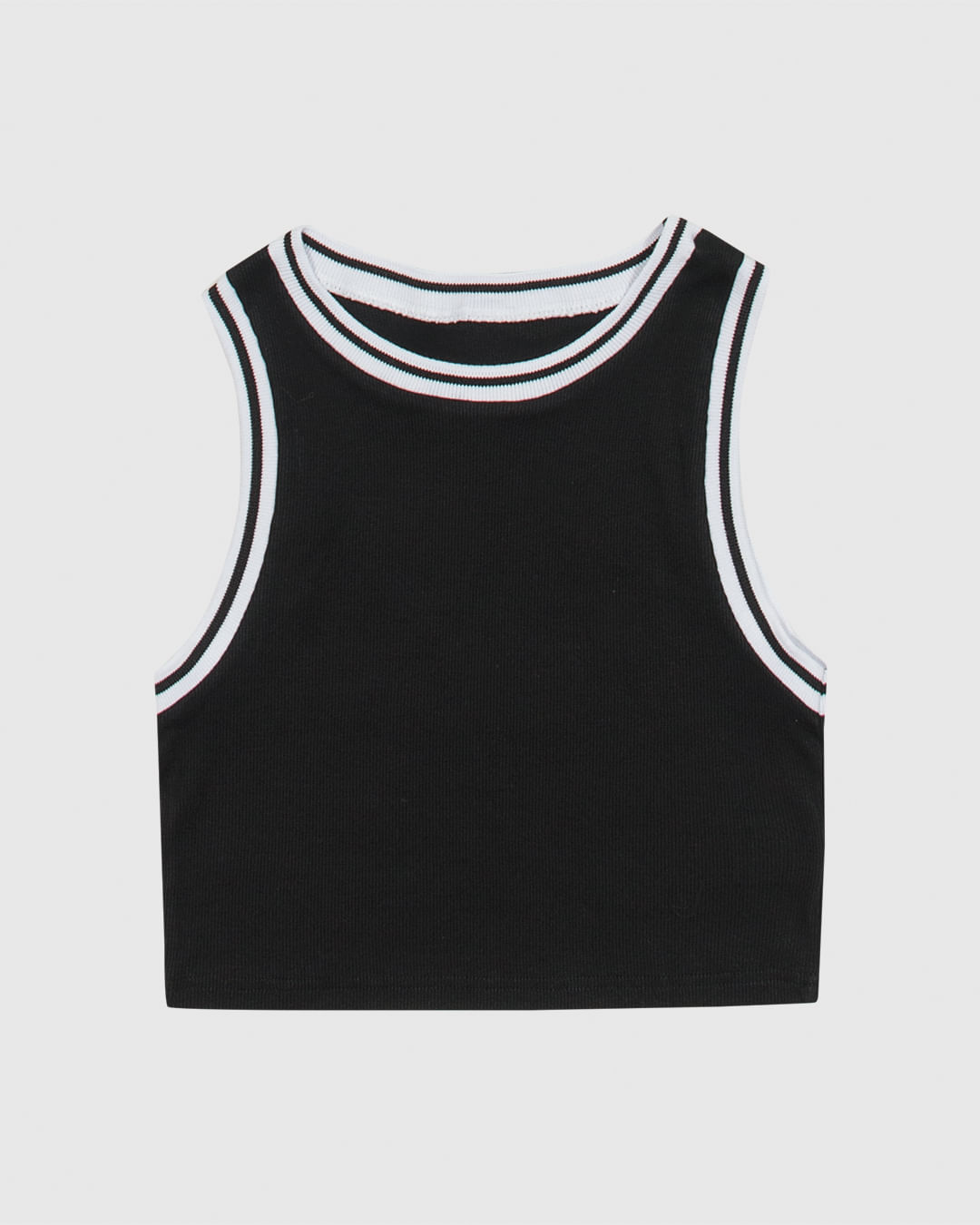 Regata Cropped Menina Detalhe Costura Retilínea Em Ribana Malwee Kids - Imagem 2