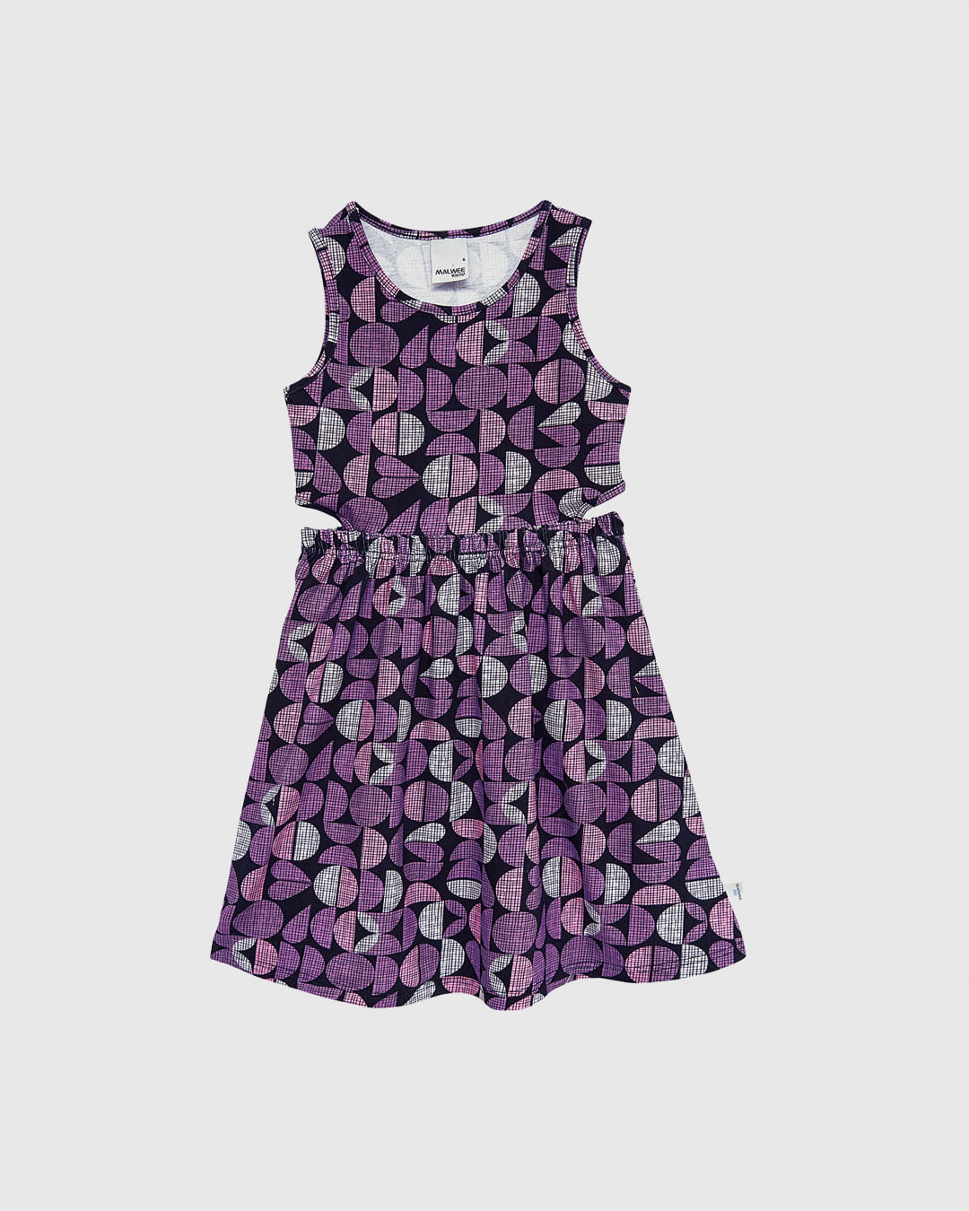 Vestido Infantil Estampado Detalhe Vazado Lateral Em Algodão Malwee Kids - Imagem 8