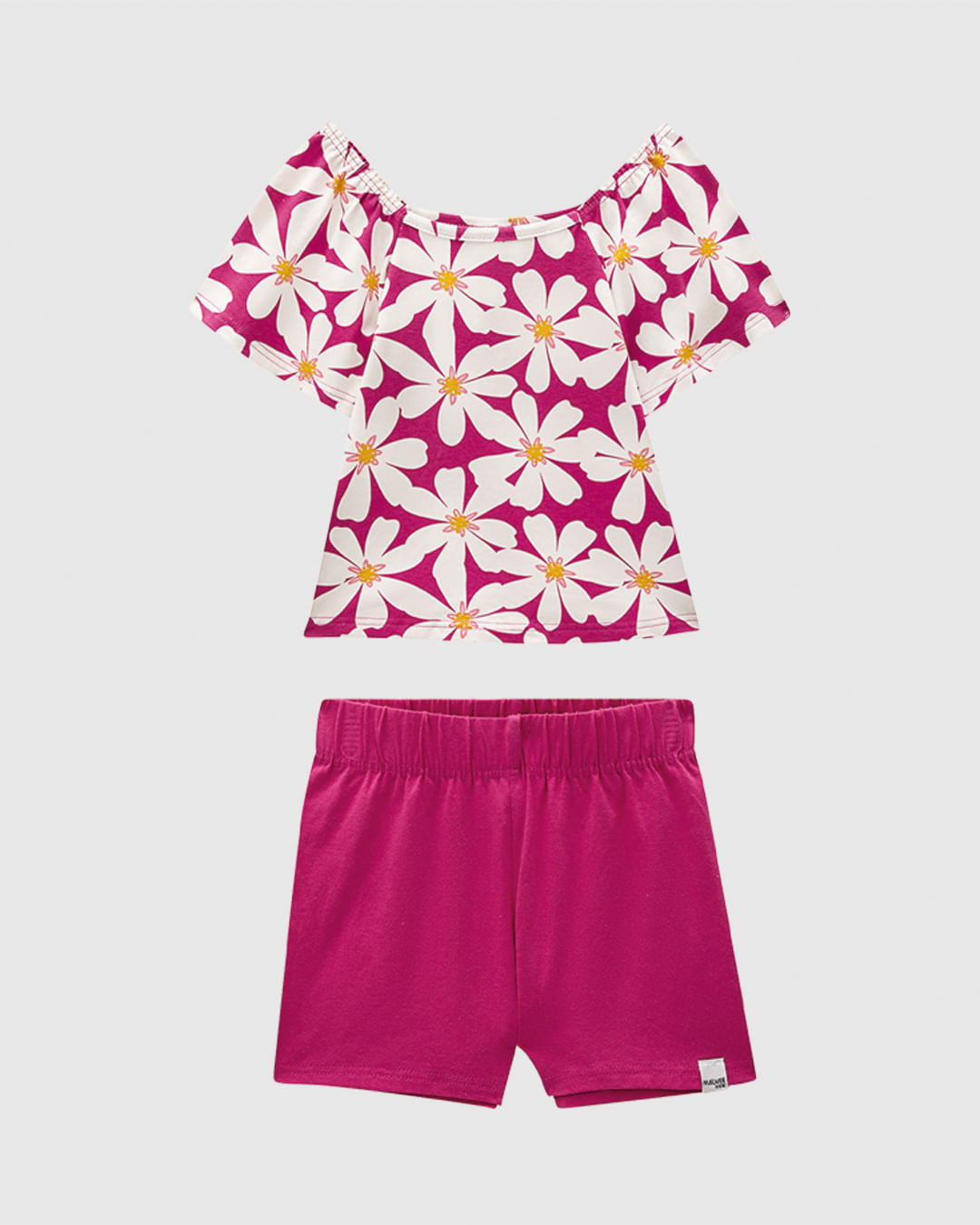 Conjunto Infantil Menina Blusa Floral E Shorts Em Algodão Malwee Kids - Imagem 5