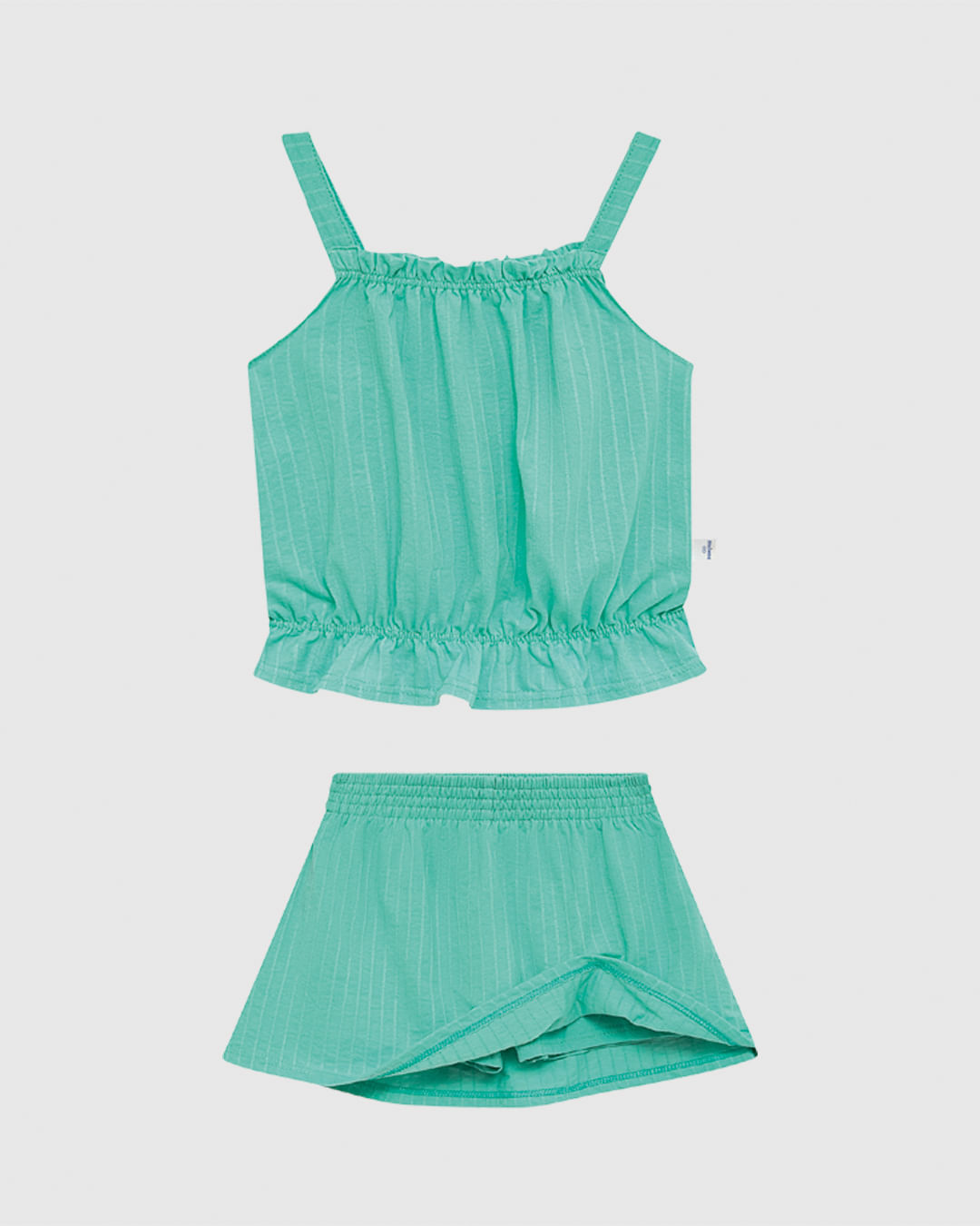 Conjunto Infantil Menina Regata E Saia Em Malha Texturizada Malwee Kids - Imagem 8