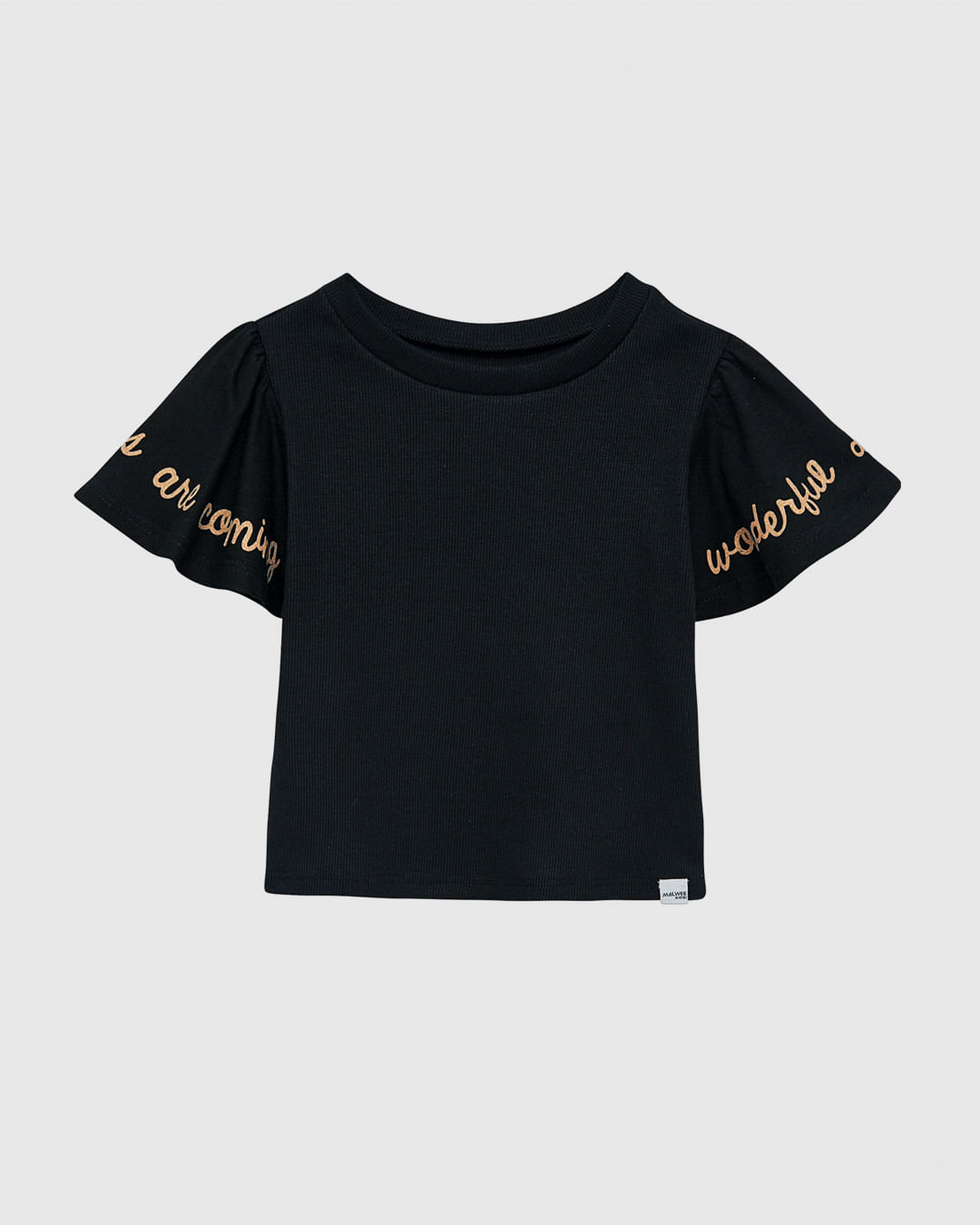 Blusa Infantil Menina Manga Godê Com Estampa Em Algodão Malwee Kids