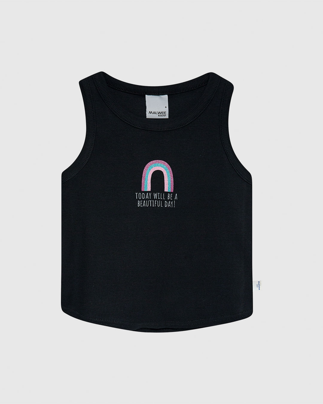 Regata Infantil Menina Cropped Beautiful Day! Em Ribana Malwee Kids - Imagem 5