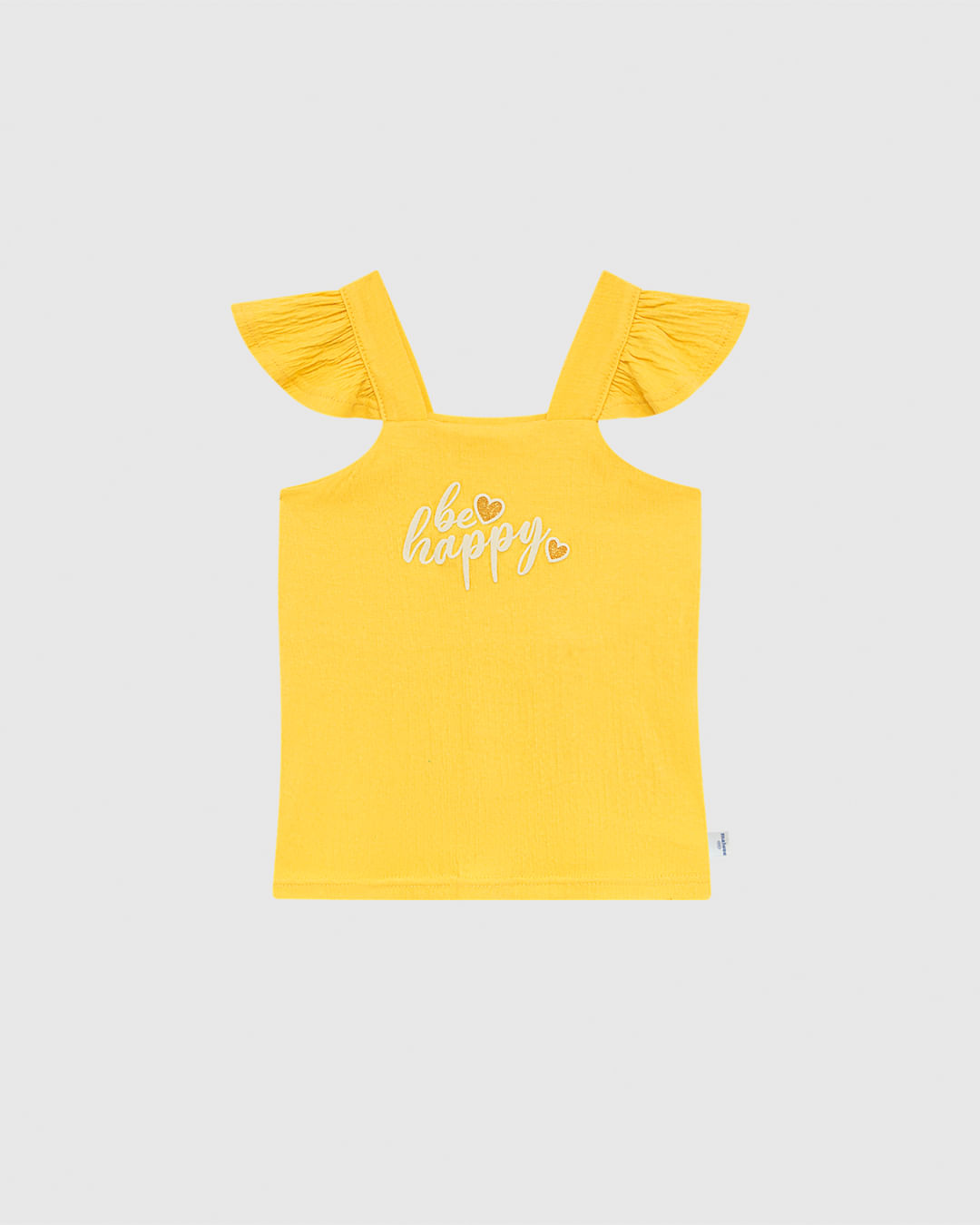 Regata Infantil Menina Be Happy Estampa Puff Em Malha Texturizada Malwee Kids - Imagem 2