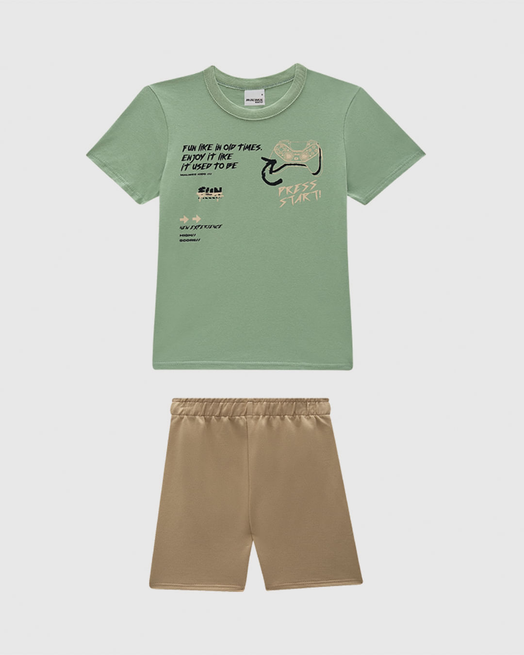 Conjunto Infantil Menino Camiseta Manga Curta Estampa Em Algodão Malwee Kids - Imagem 7