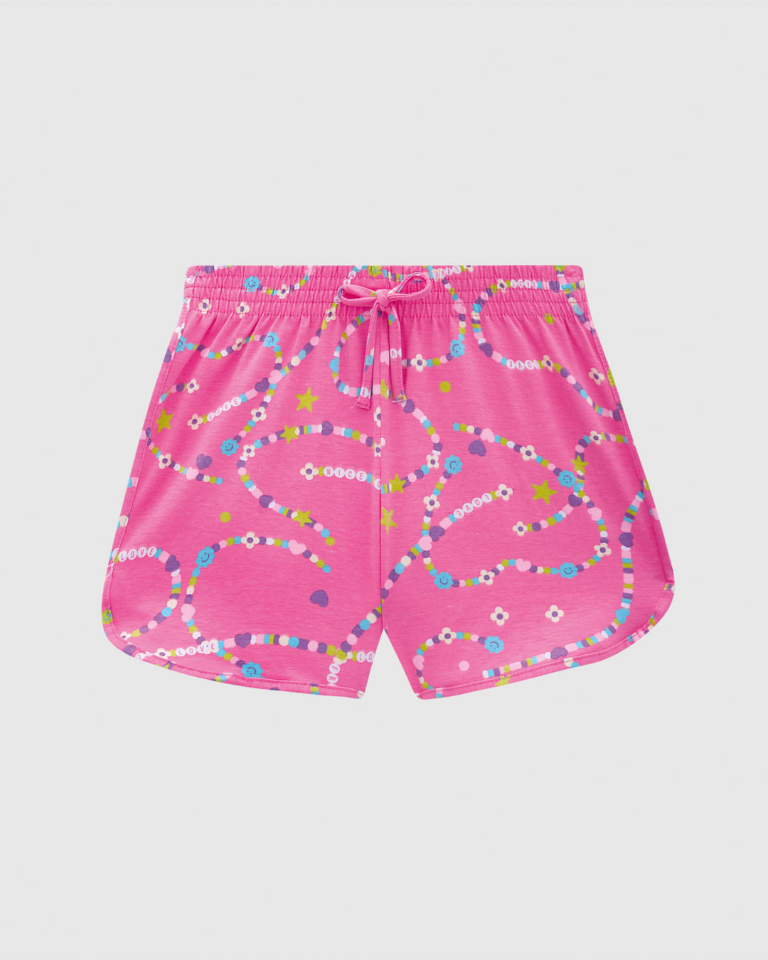 Shorts Infantil Menina Estampado Com Cadarço Em Algodão Malwee Kids - Imagem 7