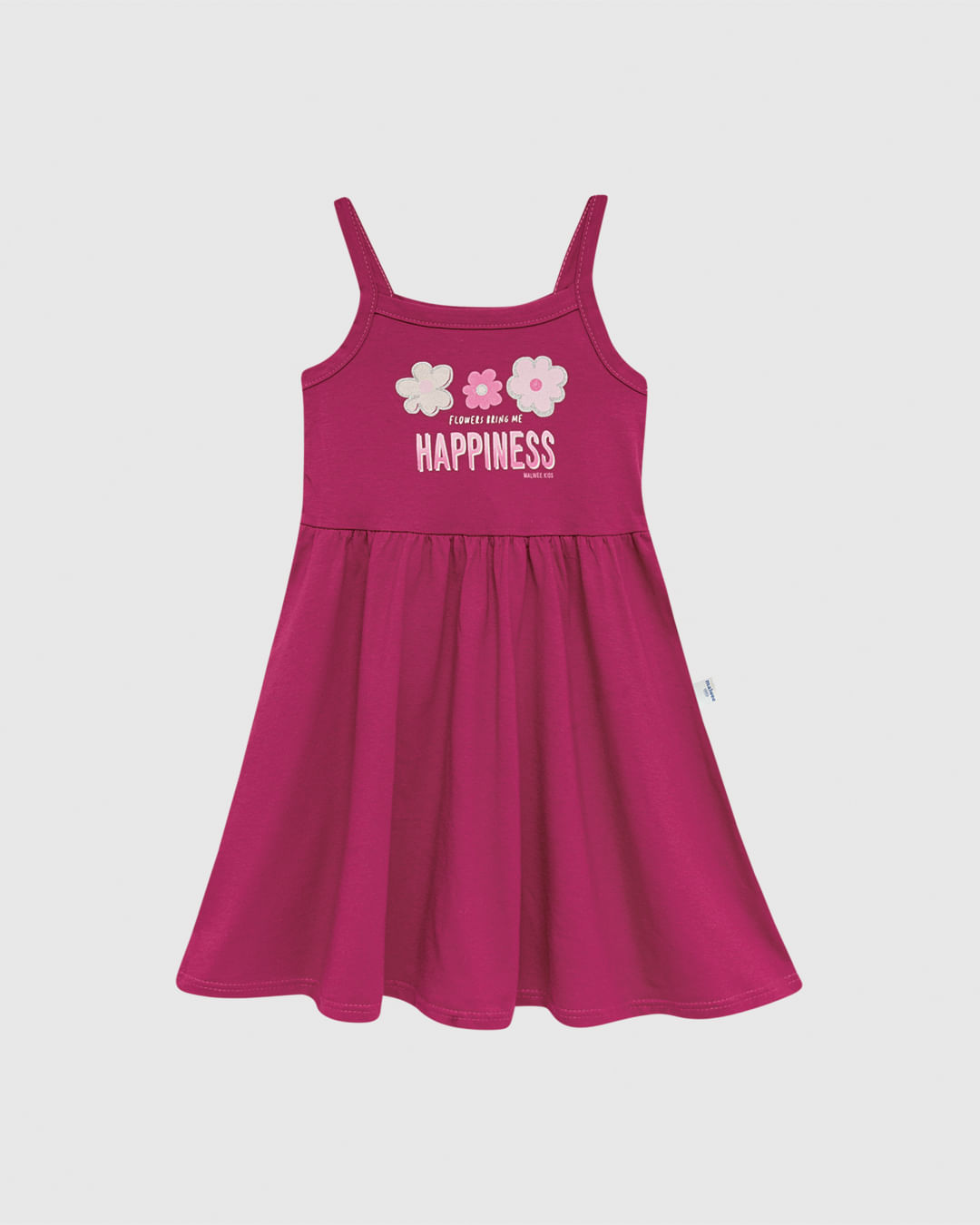 Vestido Infantil FlowersBring Me Happinnes Em Algodão Malwee Kids - Imagem 3