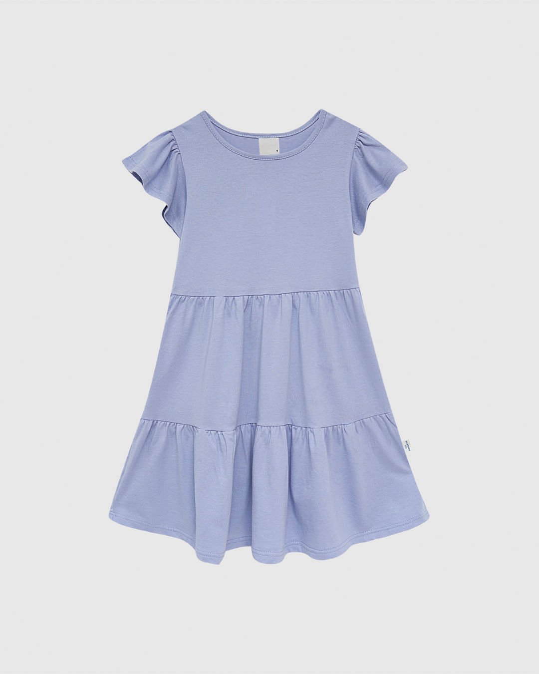 Vestido Infantil Marias Manga Curta Babado Em Algodão Malwee Kids - Imagem 4