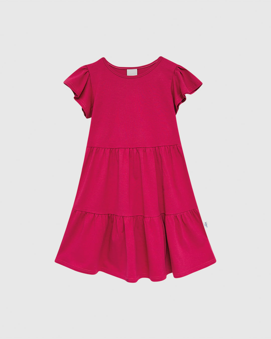 Vestido Infantil Marias Manga Curta Babado Em Algodão Malwee Kids - Imagem 7