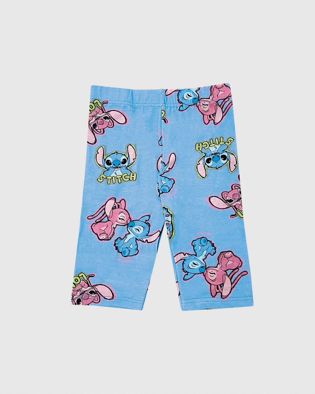 Bermuda Infantil Menina Ciclista Estampa Stitch Disney Em Algodão Malwee Kids - Imagem 4