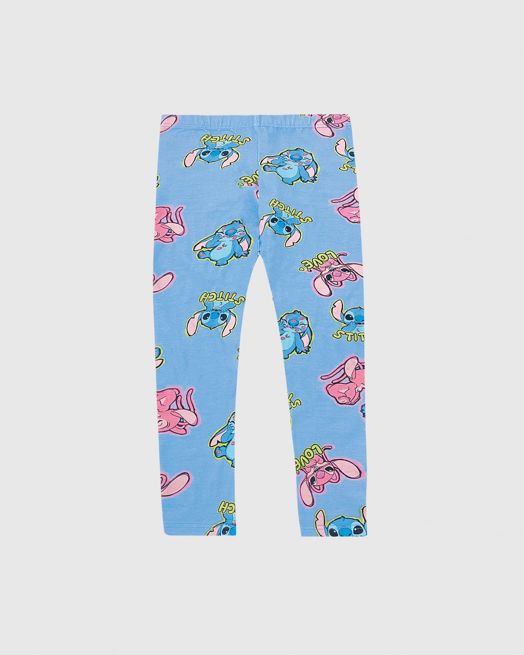 Calça Legging Infantil Cós Elástico Estampa Stitch Disney Algodão Malwee Kids