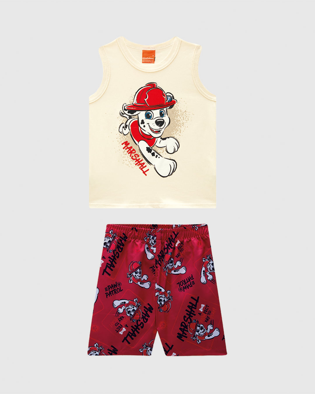 Conjunto Infantil Menino Patrulha Canina Bermuda Microfibra Malwee Kids - Imagem 8