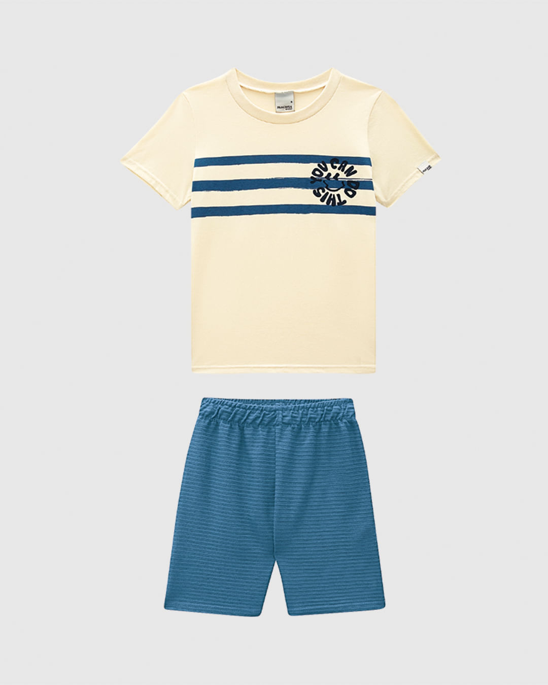 Conjunto Infantil Menino Camiseta You Can Do This Em Algodão Malwee Kids - Imagem 12