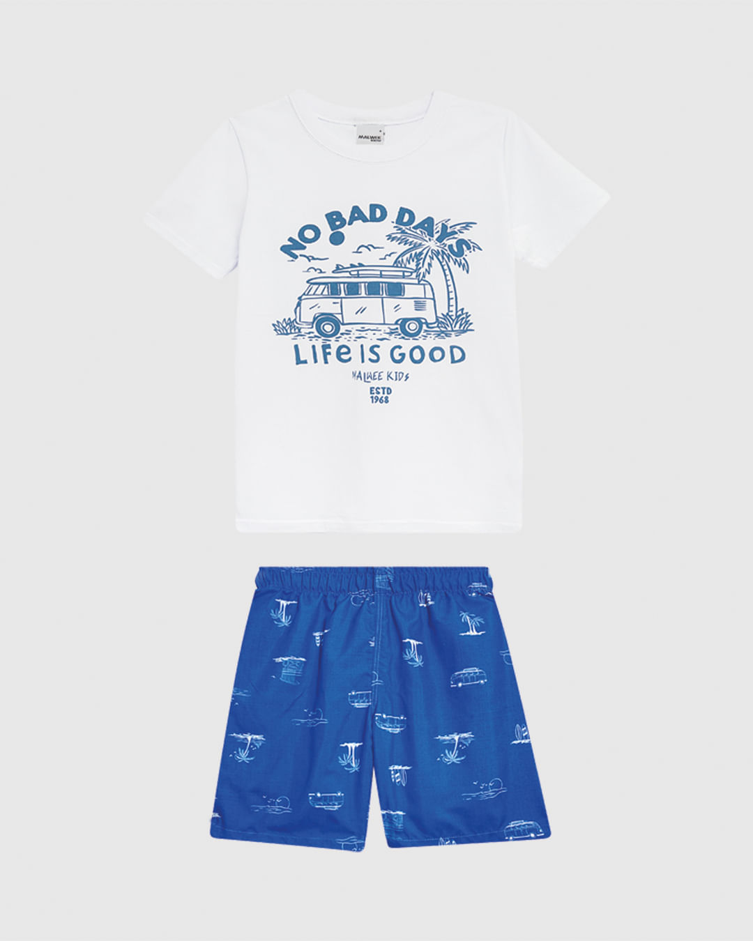 Conjunto Infantil Menino Bermuda Estampada Em Microfibra Malwee Kids - Imagem 6