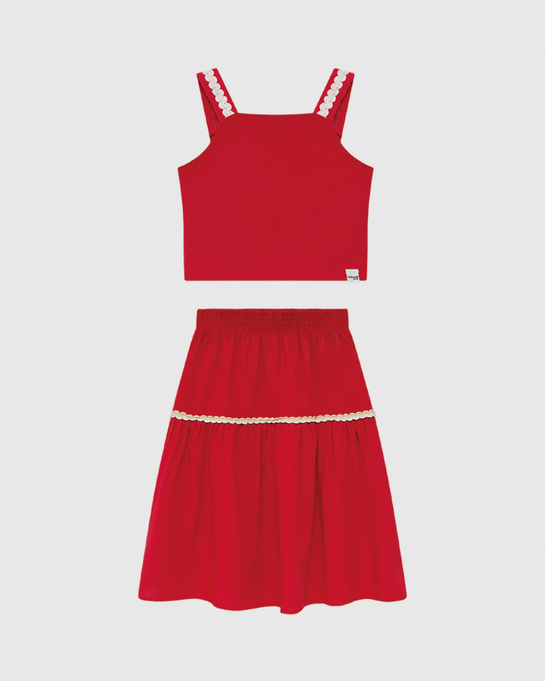 Conjunto Infantil Menina Regata E Saia Midi Em Viscose Malwee Kids - Imagem 14