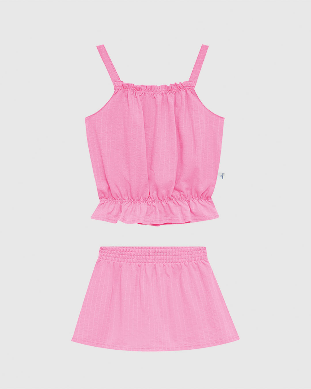 Conjunto Infantil Menina Regata E Saia Em Malha Texturizada Malwee Kids - Imagem 6