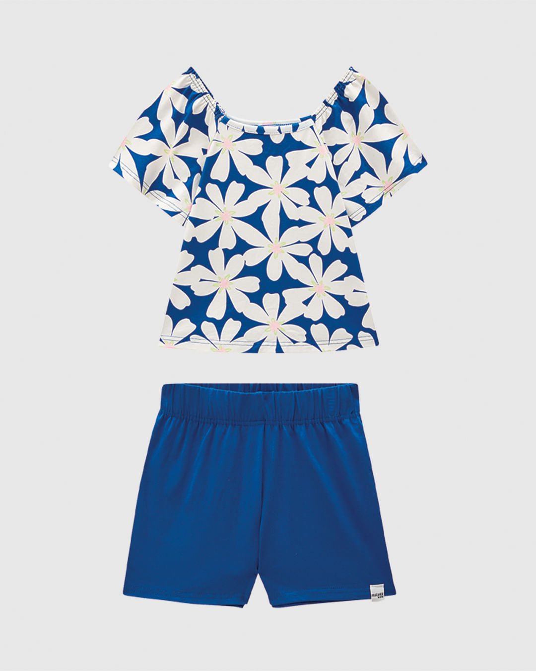 Conjunto Infantil Menina Blusa Floral E Shorts Em Algodão Malwee Kids - Imagem 6