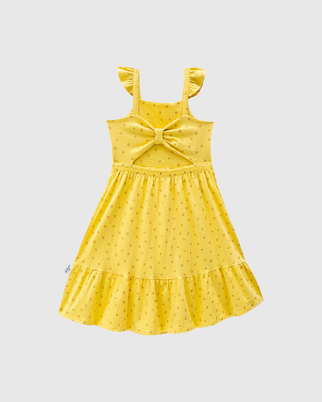 Vestido Infantil Midi Estampa Poá Em Malha Texturizada Malwee Kids - Imagem 6