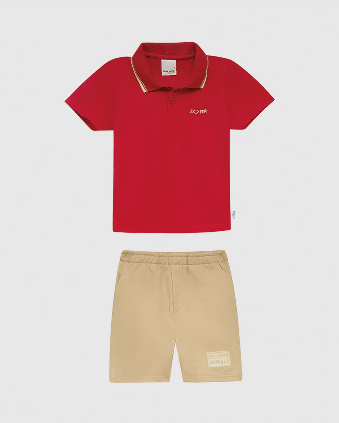 Conjunto Infantil Menino Camisa Polo Estampa Efeito HD E Bermuda Malwee Kids - Imagem 6