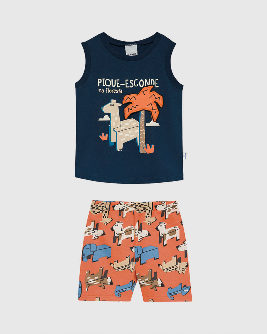 Conjunto Infantil Menino Pique-Esconde Na Floresta Em Algodão Malwee Kids - Imagem 10