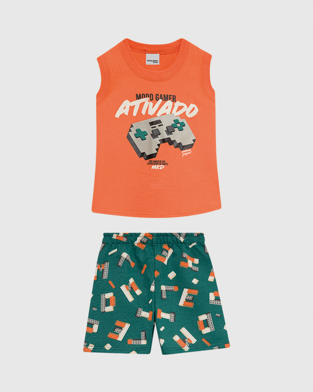 Conjunto Infantil Menino Modo Gamer Ativado Em Algodão Malwee Kids - Imagem 6