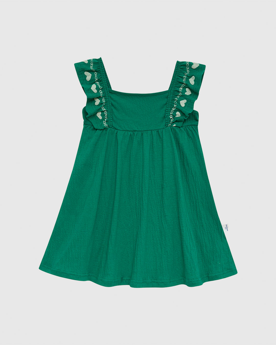 Vestido Infantil Manga Estampa Puff E Glitter Malha Texturizada Malwee Kids - Imagem 4