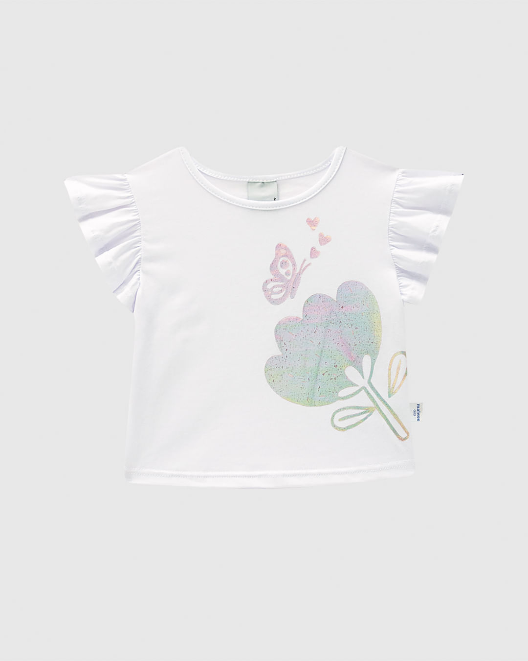 Blusa Infantil Menina Box Estampa Foil Metalizada Em Algodão Malwee Kids - Imagem 2