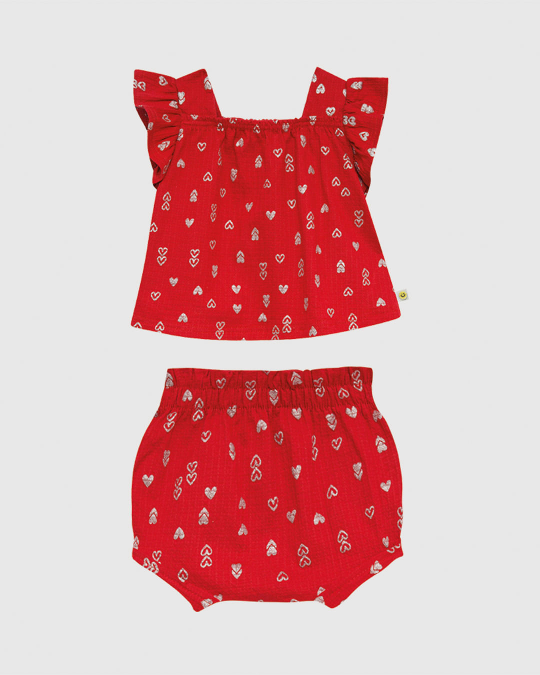 Conjunto Bebê Menina Estampa Corações Malha Texturizada Malwee Kids - Imagem 8