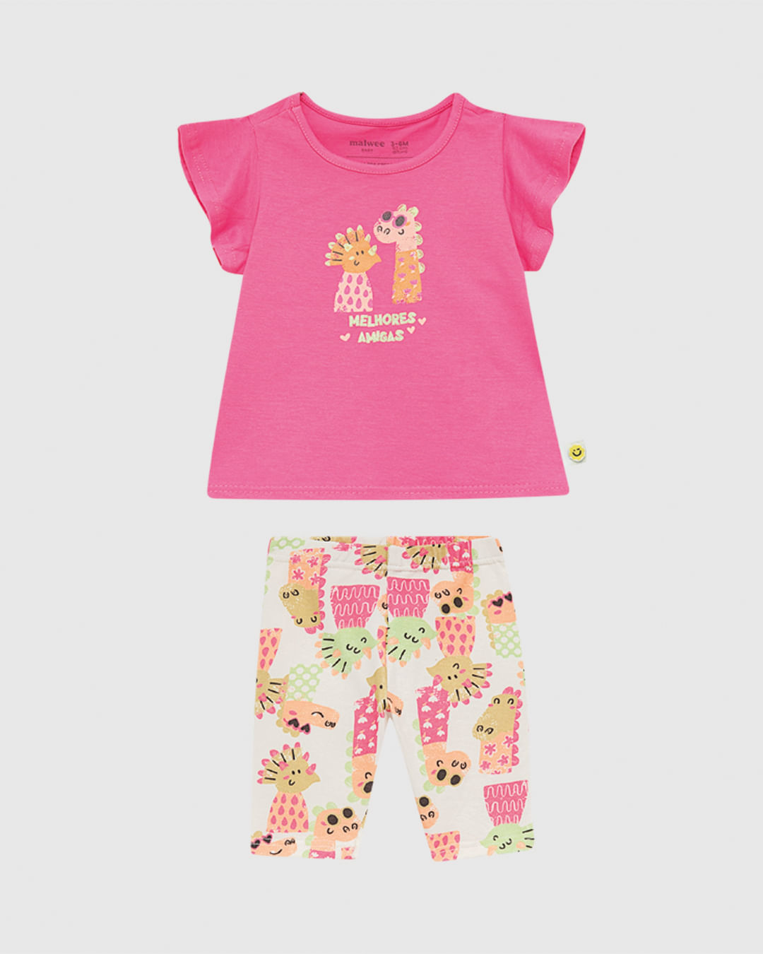 Conjunto Bebê Menina Estampa Glitter Melhores Amigas Em Algodão Malwee Kids - Imagem 4