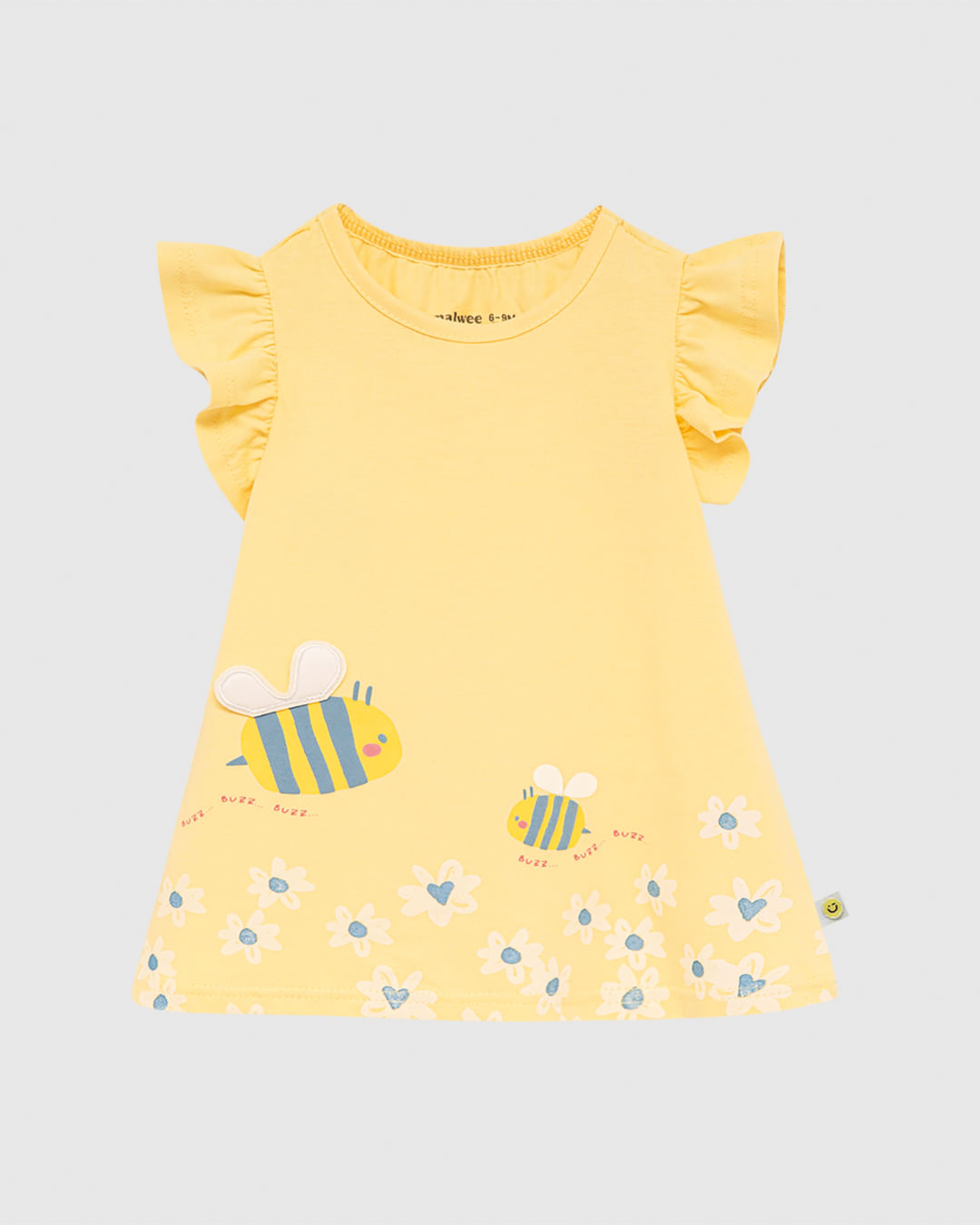 Vestido Infantil Estampa Com Aplique Interativo Em Algodão Malwee Kids - Imagem 12