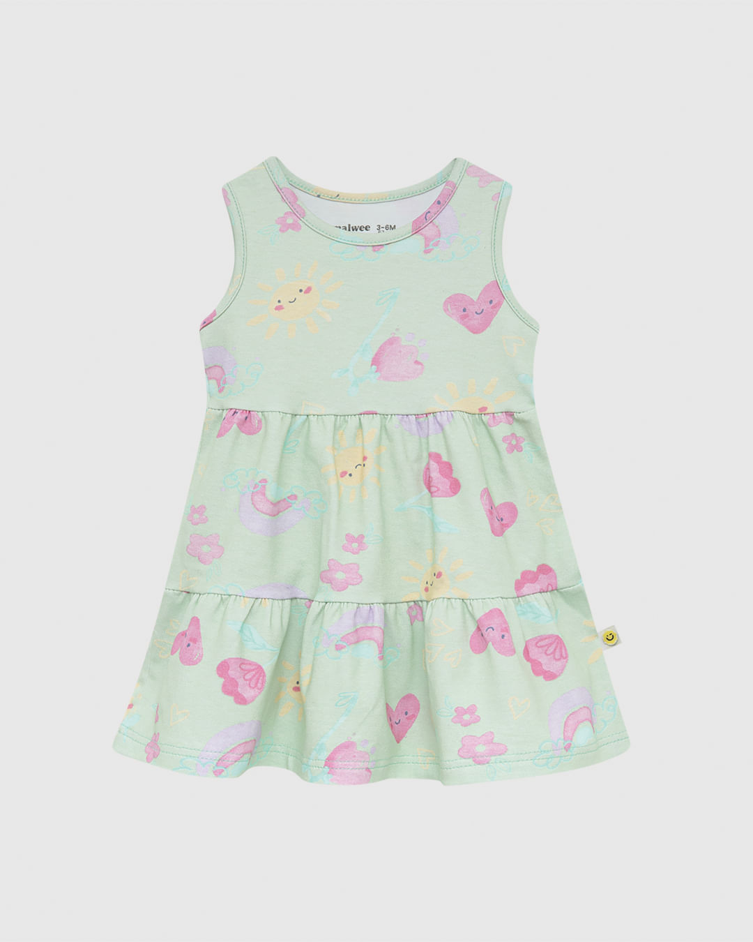 Vestido Infantil Regata Estampa Florzinhas Em Algodão Malwee Kids - Imagem 6