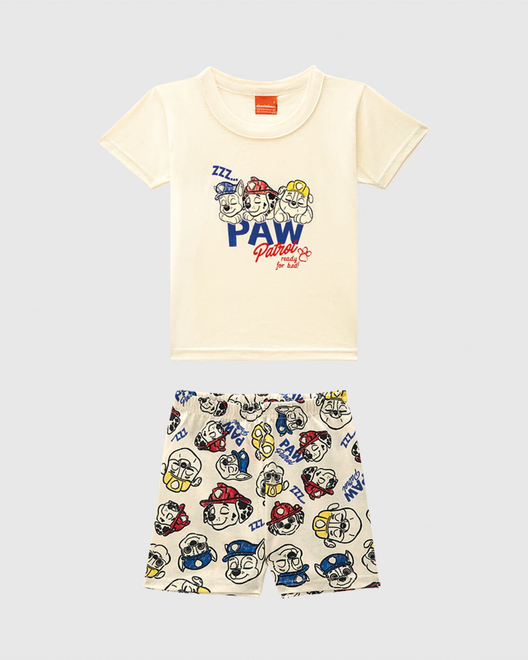 Pijama Infantil Menino Shorts Estampada Patrulha Canina Em Algodão Malwee Kids - Imagem 12